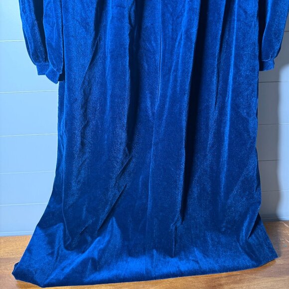 Vintage CJS Robe Housecoat Teal Blue Womens - Picture 6 of 8